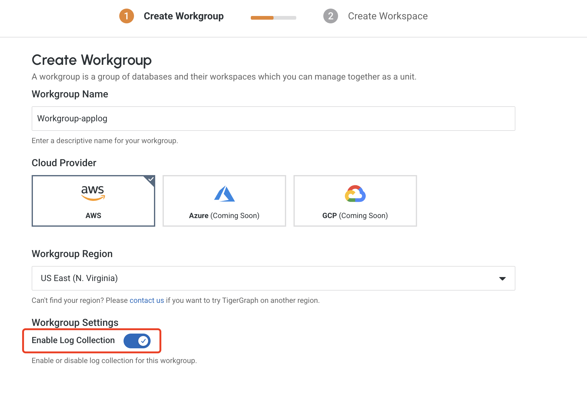 enablelogwhencreateworkgroup